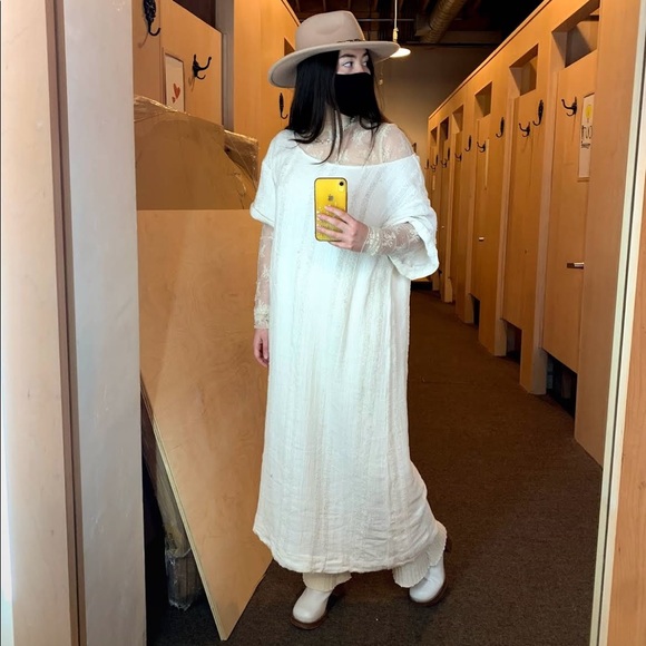 • free people maxi top cream calypso tunic • - Picture 2 of 5